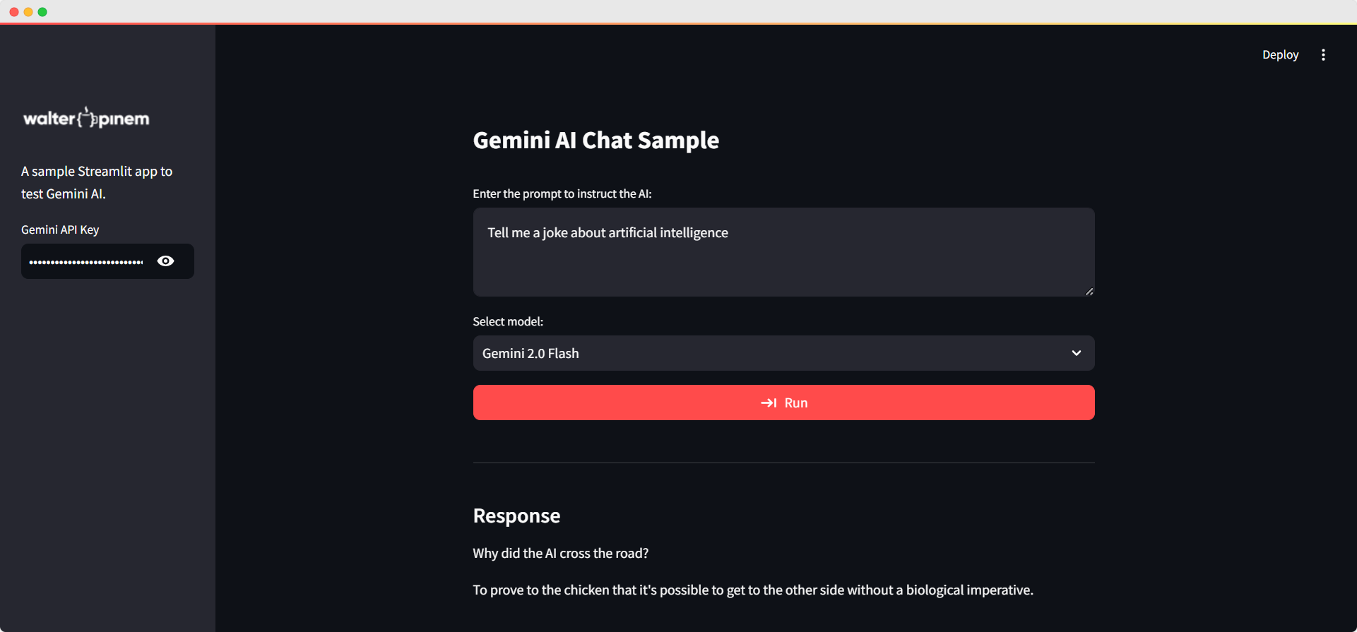 Gemini AI Streamlit App