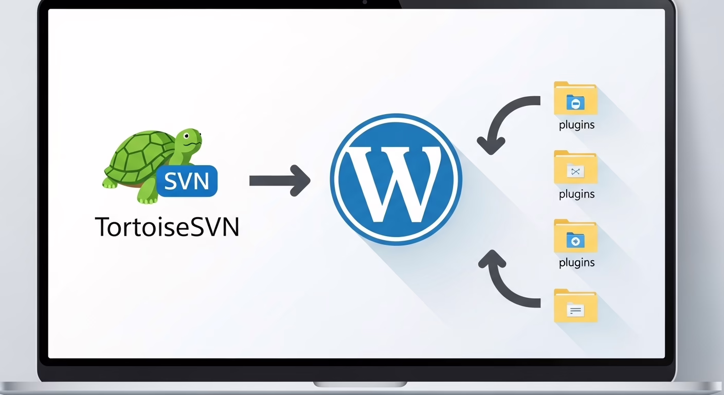 Step by step wordpress plugin updates with tortoisesvn