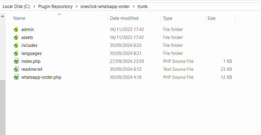 Step by step wordpress plugin updates with tortoisesvn step 1