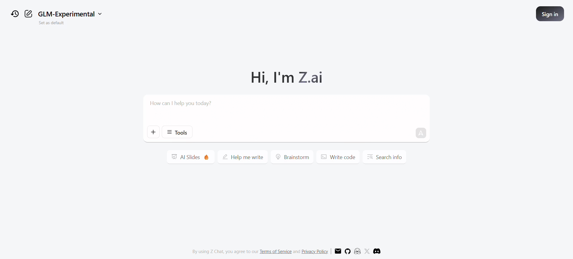 Z.ai chat